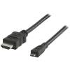 VALUELINE Καλώδιο Micro HDMI αρσ. σε HDMI αρσ. με Κανάλι Ethernet v1.4 1m VLMP 34700 B10